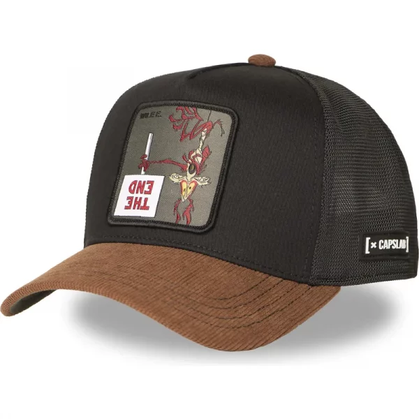 Gorra trucker negra y marrón Coyote LOO12 WI2 Looney Tunes de Capslab - Imagen 2