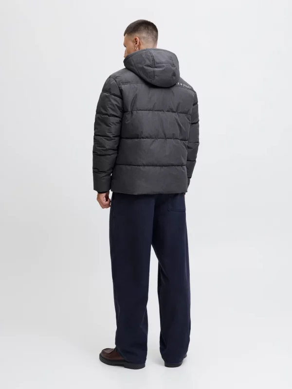 Chaqueta J&J acolchada Morgan puffer Dark Grey Melange - Imagen 3
