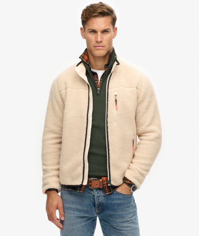 Chaqueta Superdry de Forro Polar Sherpa Outdoor Beige