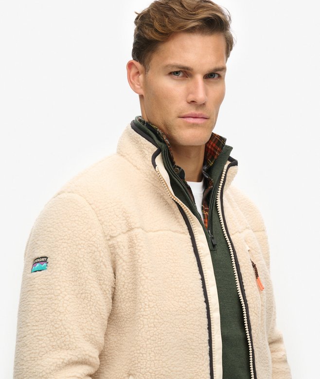 Chaqueta Superdry de Forro Polar Sherpa Outdoor Beige - Imagen 2