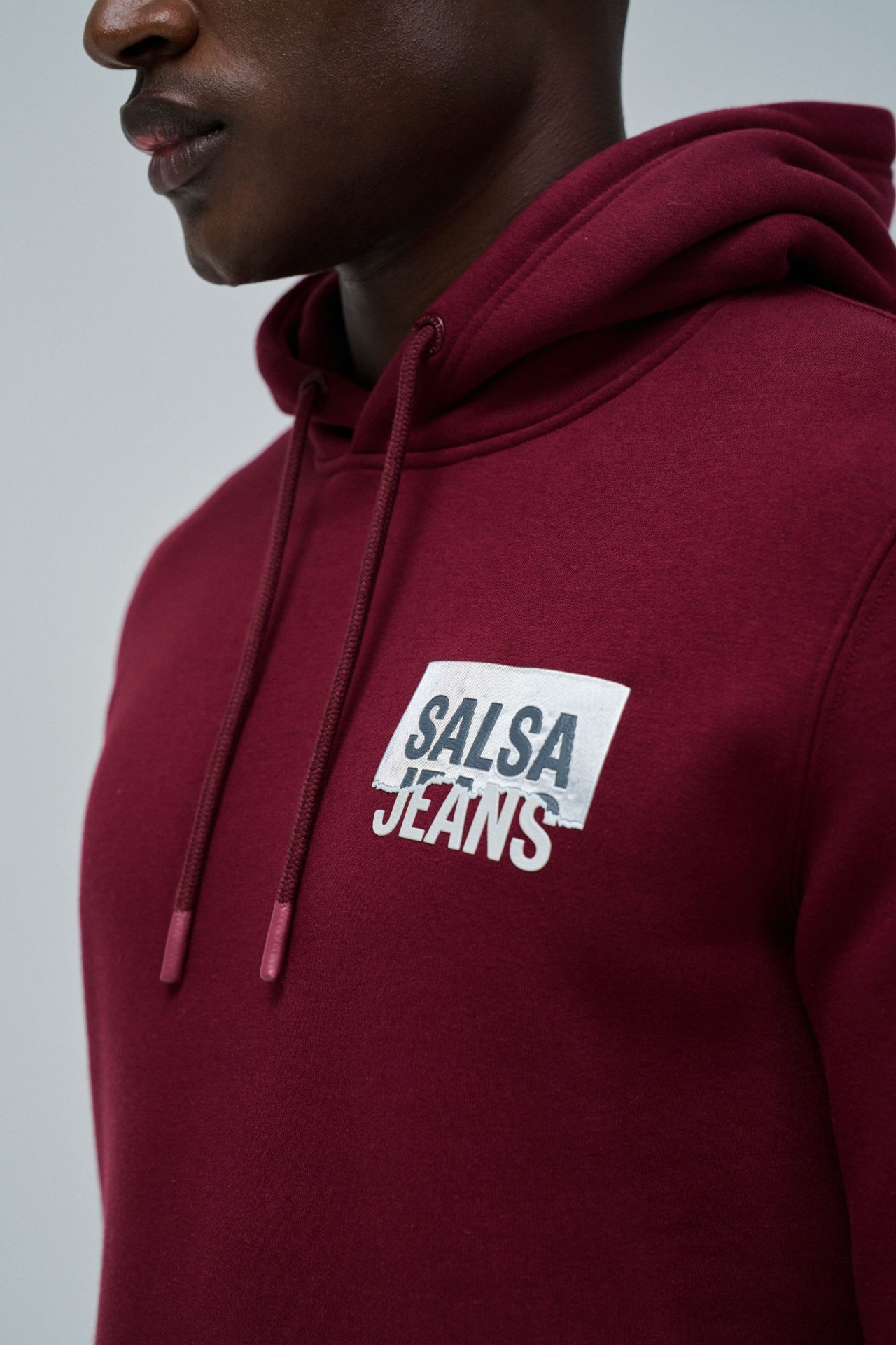Sudadera Salsa con capucha granate - Imagen 2