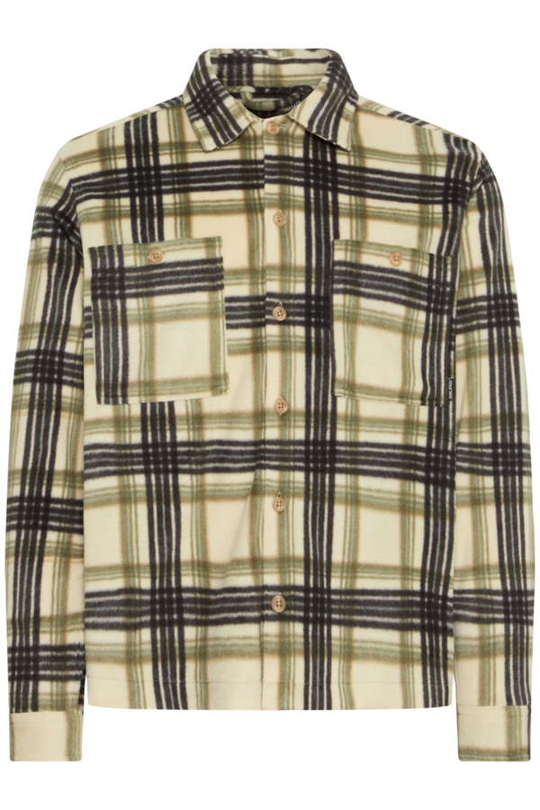 Sobrecamisa Blend de tejido polar Col. Verde Cuadros