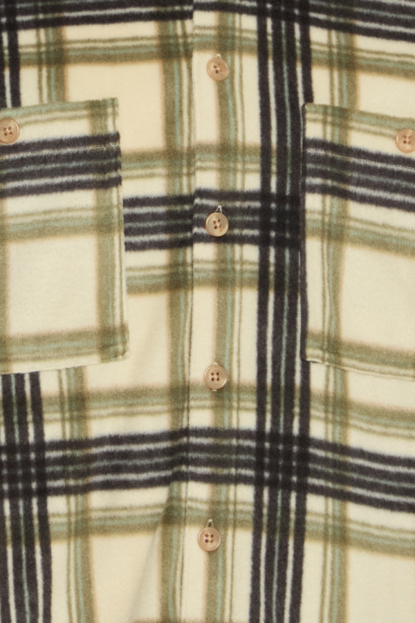 Sobrecamisa Blend de tejido polar Col. Verde Cuadros - Imagen 3