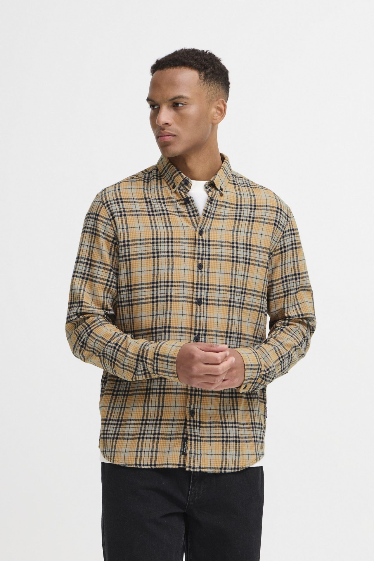 Camisa de cuadros Blend Col. Ocre y azul