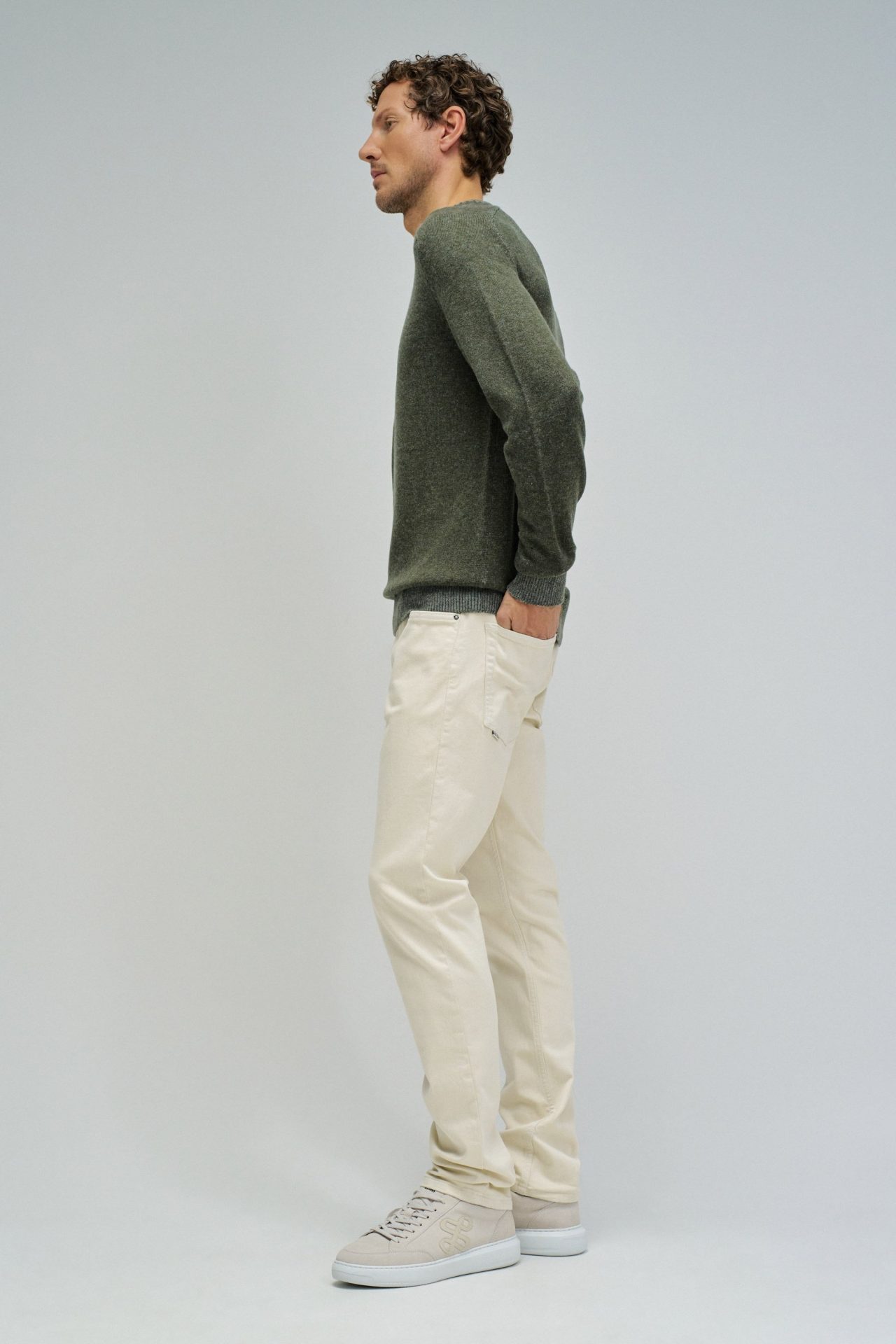 Jersey Salsa de punto efecto desgastado verde - Imagen 3