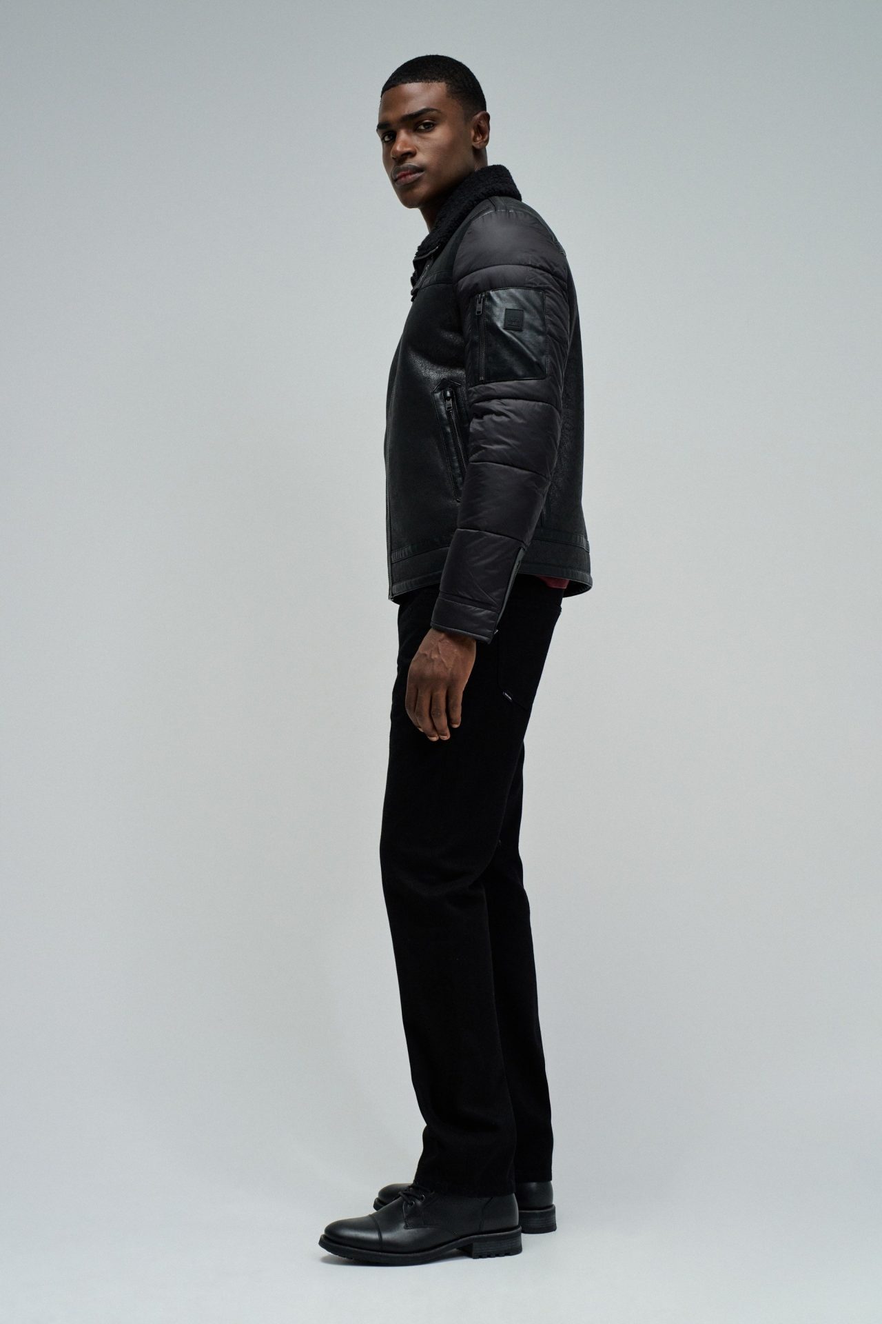 Chaqueta Salsa estilo aviador Negro - Imagen 3