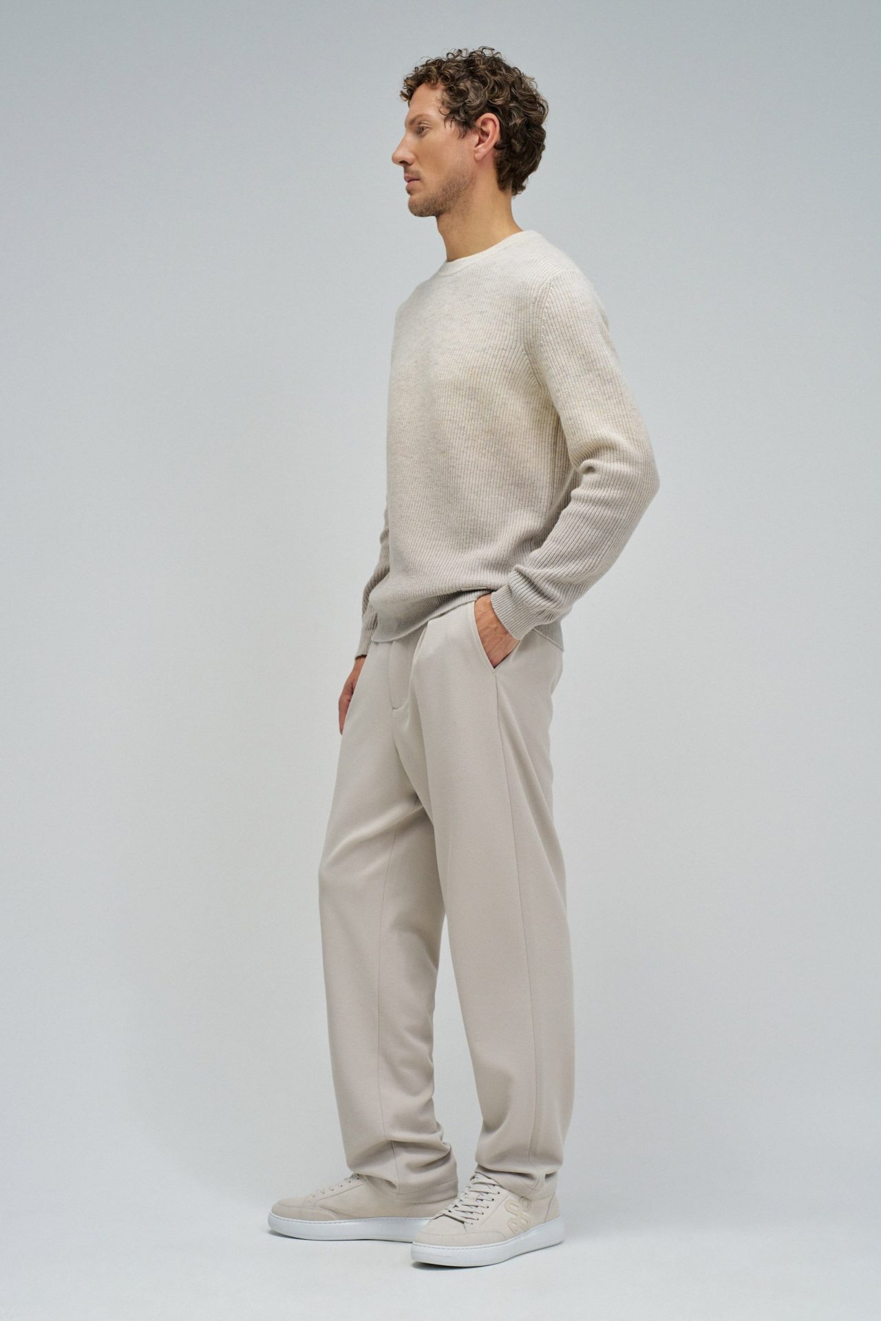 Jersey Salsa de lana efecto degradado Beige - Imagen 3