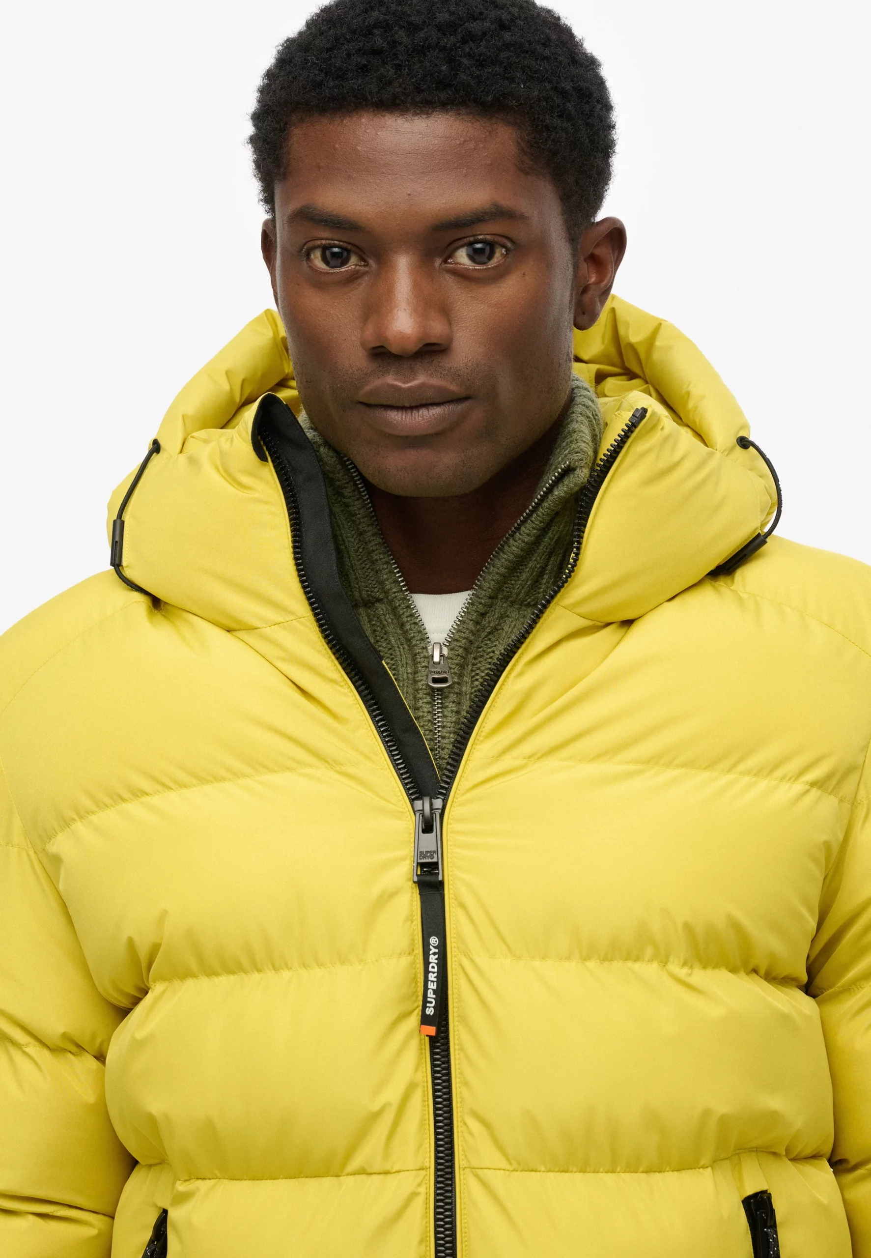Chaqueta acolchada Superdry Hooded Sports puffer jacket Wax Yellow - Imagen 2
