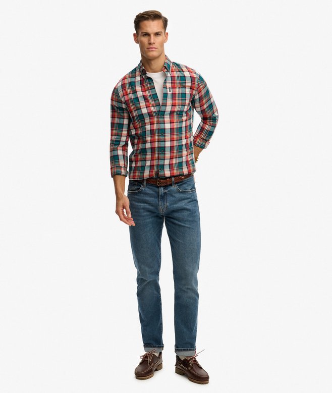 Camisa Superdry de cuadros Vintage Yalecheck forest green