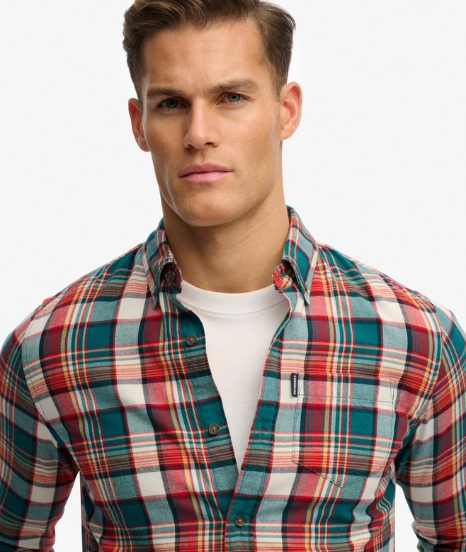 Camisa Superdry de cuadros Vintage Yalecheck forest green - Imagen 3