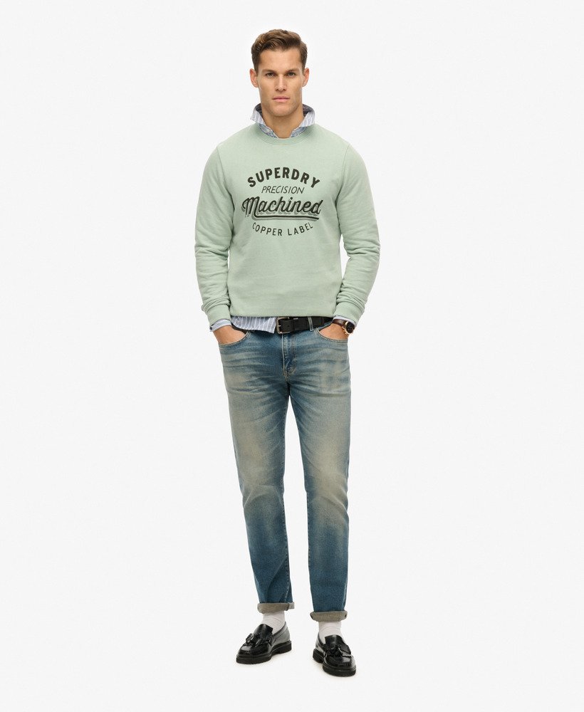 Sudadera Superdry cuello redondo Vintage Aqua - Imagen 3