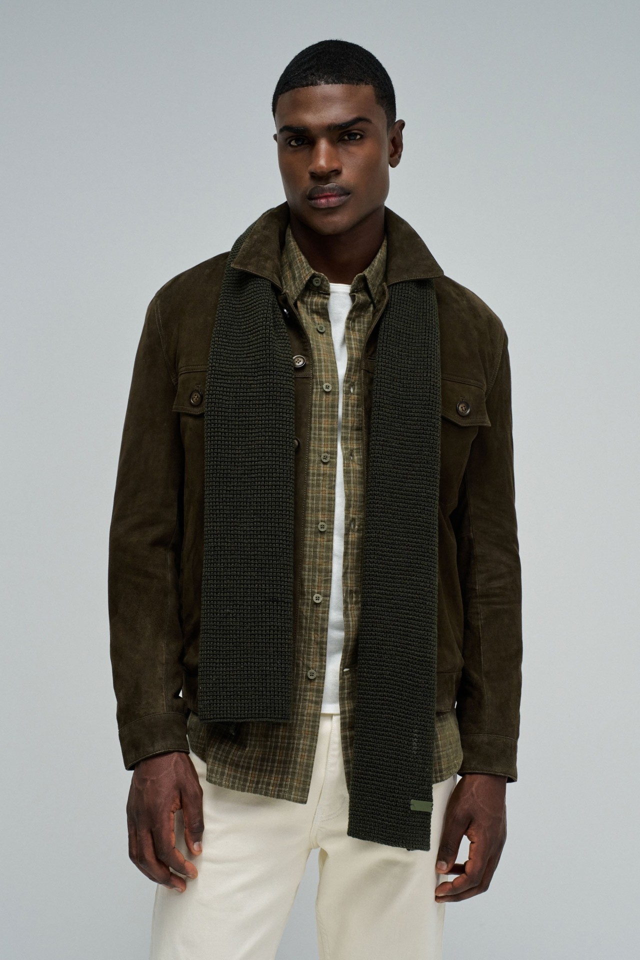 Bufanda Salsa de punto verde