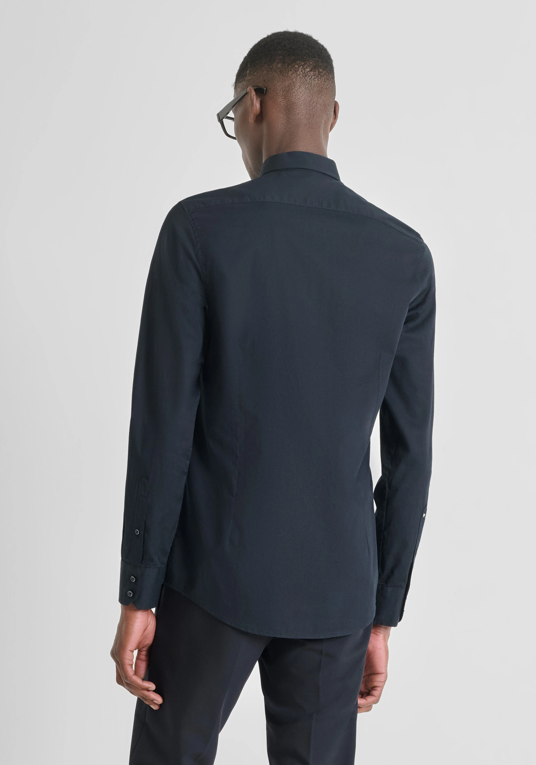 Camisa Antony Morato Napoli slim fit 100% algodón Marino - Imagen 3