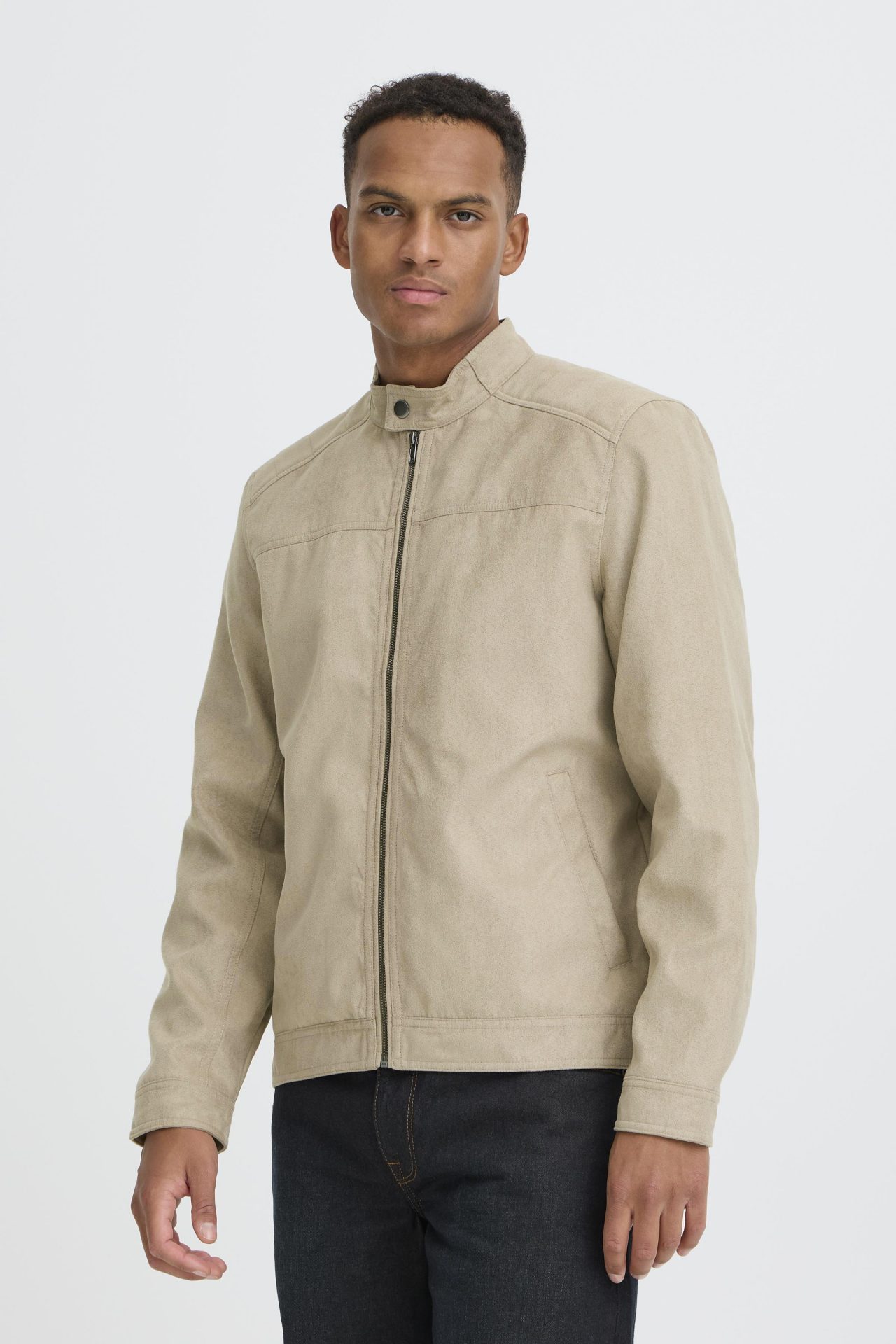 Cazadora Blend de ante Beige