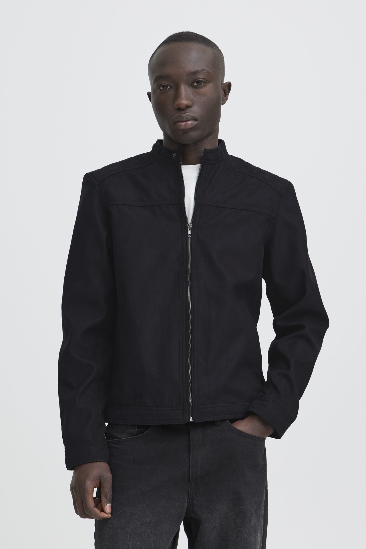 Cazadora Blend de ante marino