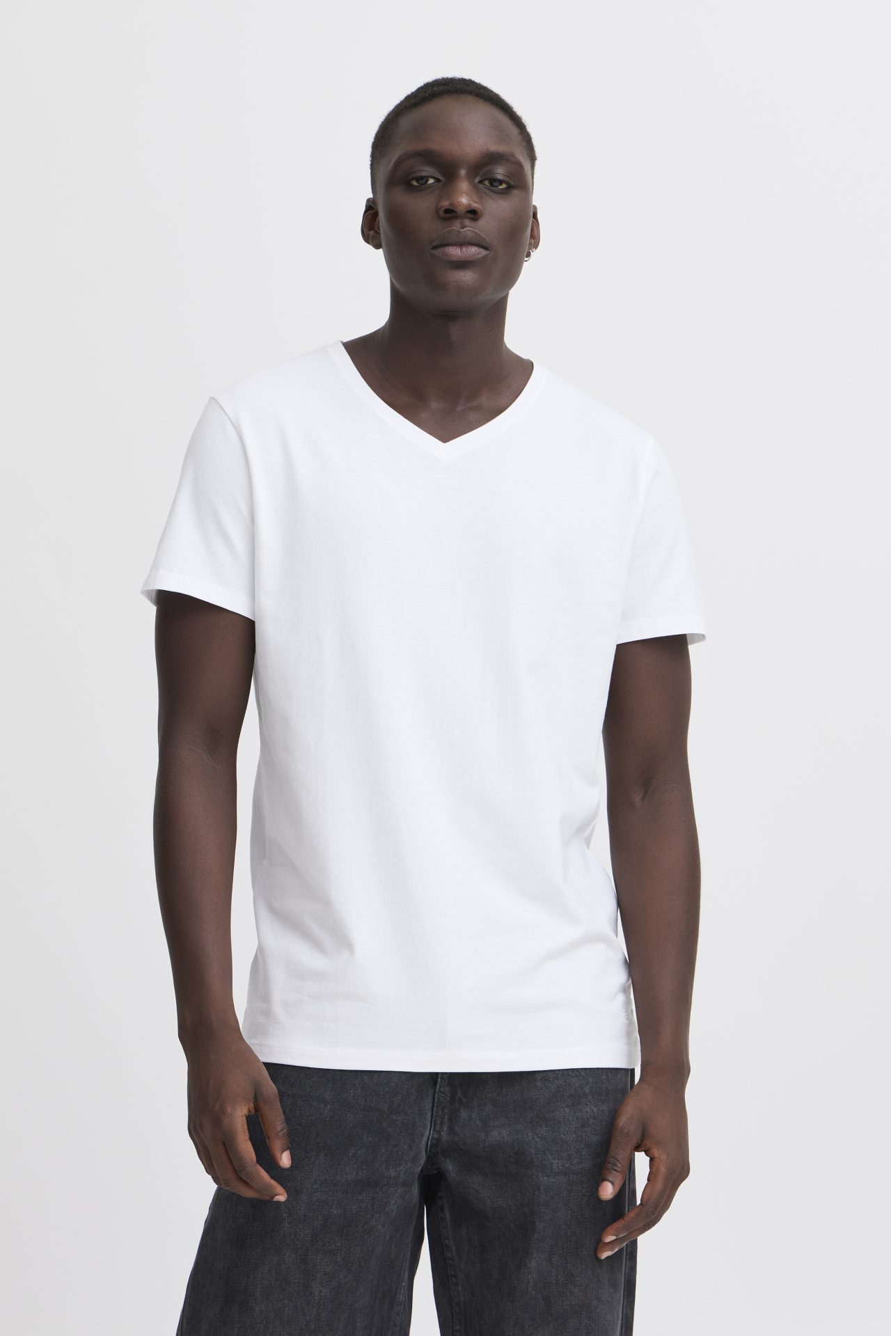 Camiseta Blend básica de algodón blanco